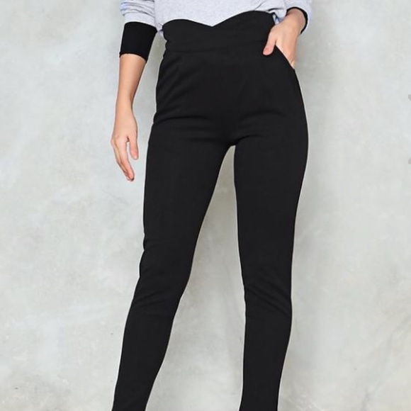 Nasty Gal Pants - Nasty Gal Fitted High Waisted Black Pant NWT